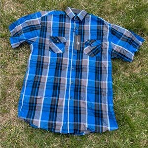 Beverly Hills Polo Club plaid button up